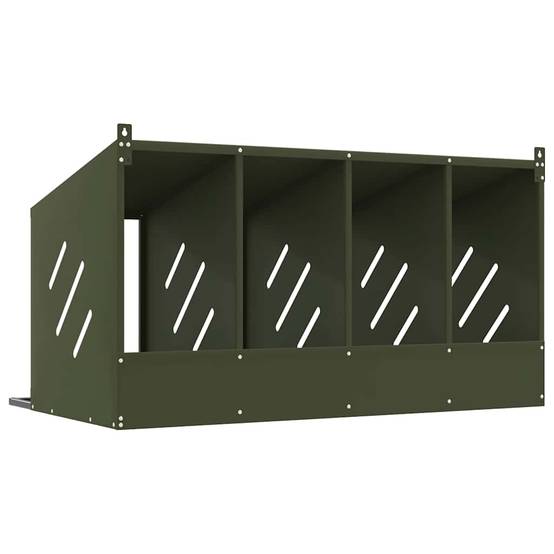 Pondoir à Poules 4 Compartiments en Métal Nichoir de Ponte pour Poulailler – ComfortXL Outdoor Living - Image 7