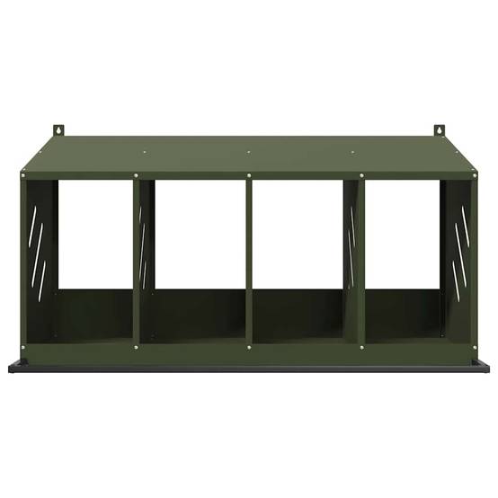 Pondoir à Poules 4 Compartiments en Métal Nichoir de Ponte pour Poulailler – ComfortXL Outdoor Living - Image 5