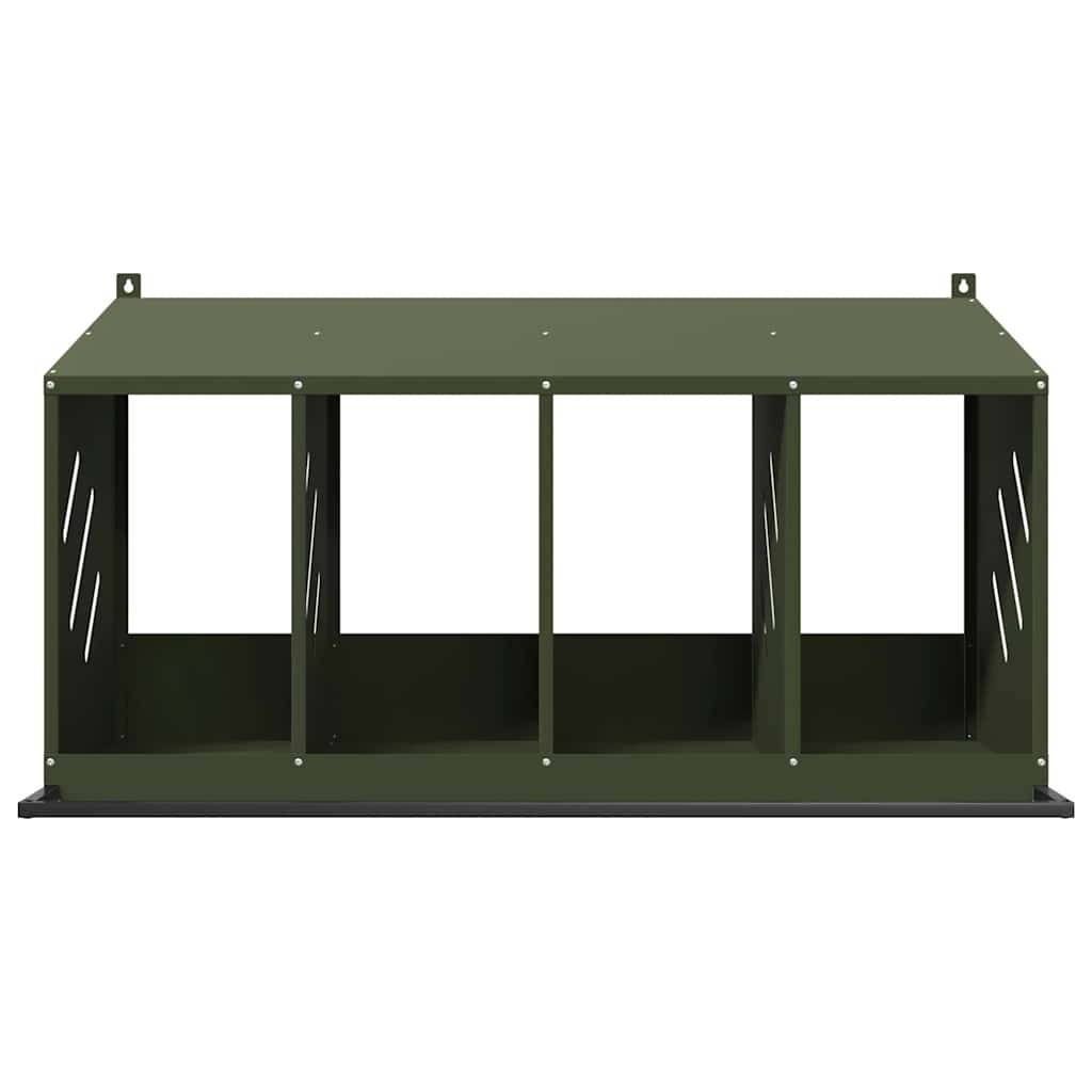 Pondoir à Poules 4 Compartiments en Métal Nichoir de Ponte pour Poulailler – ComfortXL Outdoor Living - Image 5