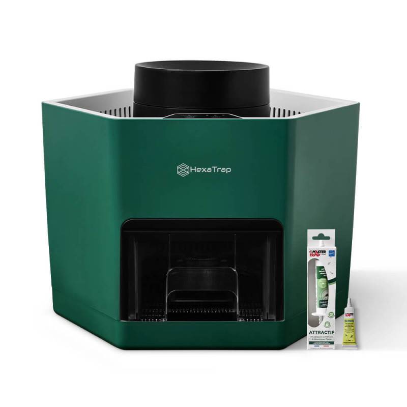 Master Trap - Piège moustiques extérieur Hexatrap - HEXA BY FAVEX – Action 300 m² – moustique tigre – gel attractif + recharge 4 mois – câble 10 m - Image 1