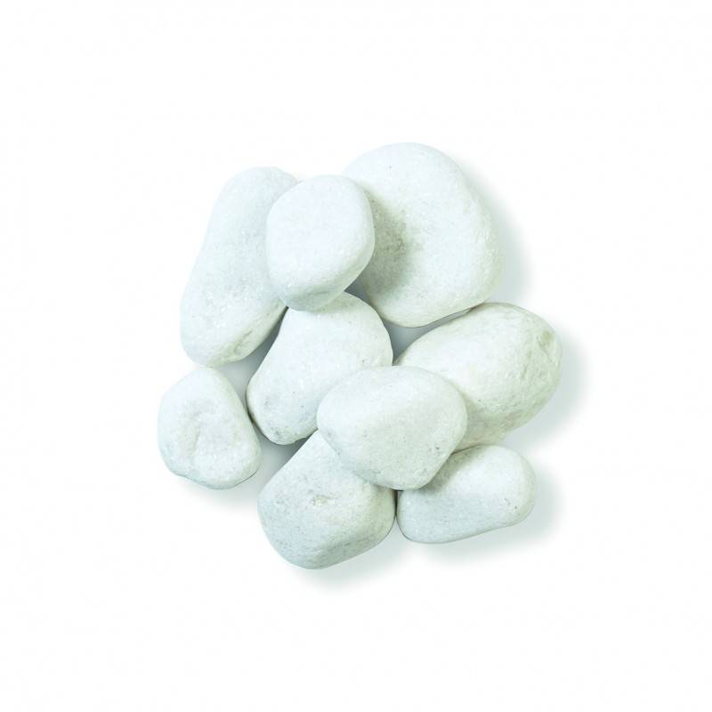 Galet blanc marbre carrare 30/60 mm - Sac 25 kg - Blanc  - Jardinex - Imagen 1