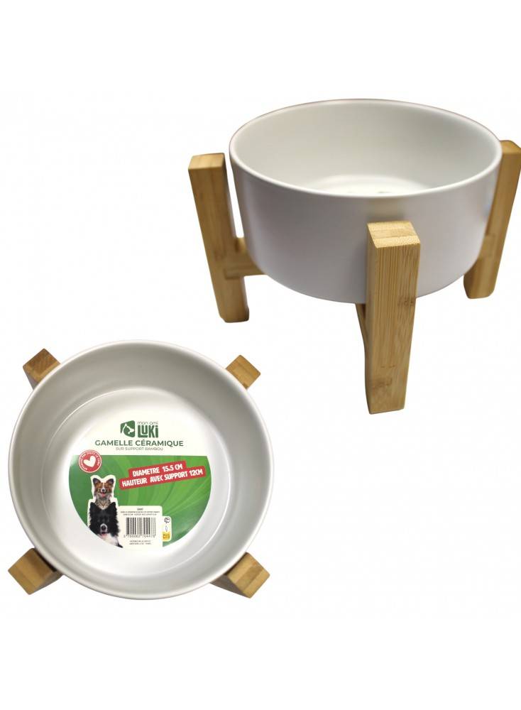 Gamelle céramique avec support bois taille M - Mon Ami Luki