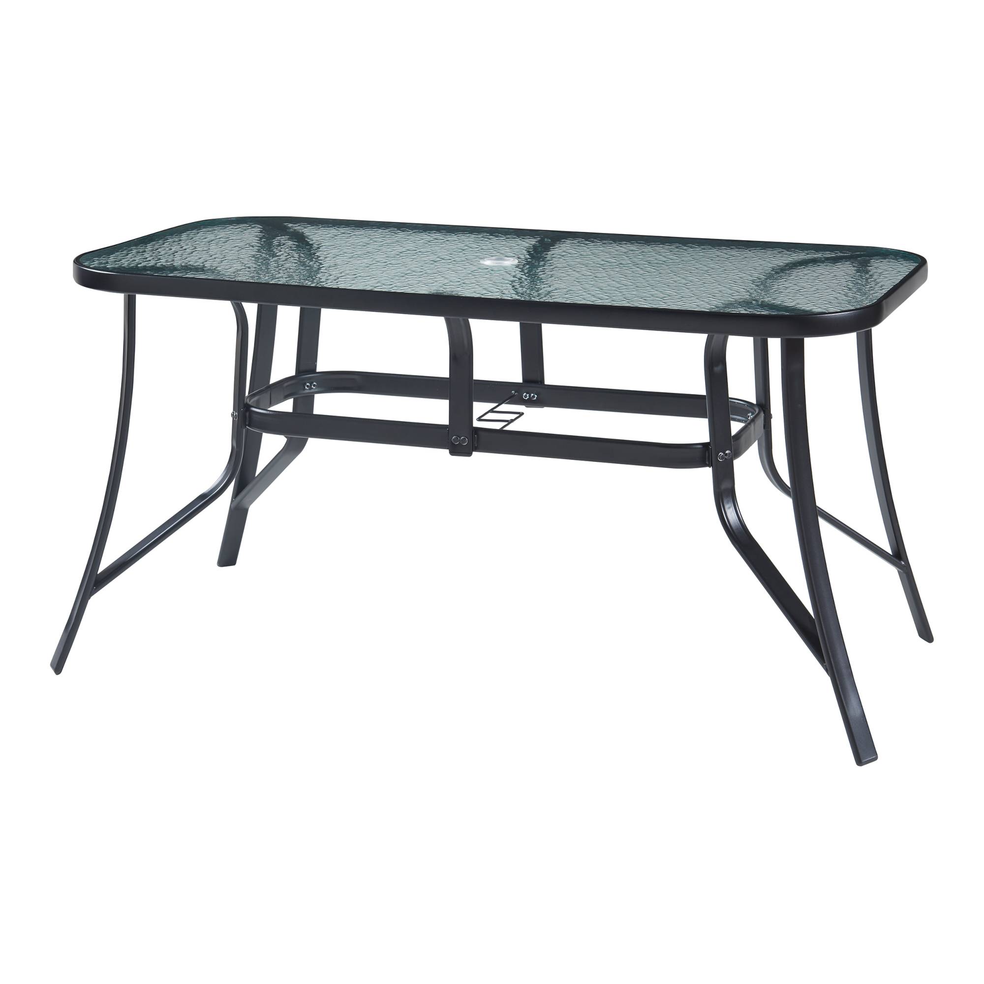 Casa.Pro - Salon de jardin 7 pièces Aradeo avec table à manger et 6 chaises acier verre trempé textilène casa.pro - Imagen 4
