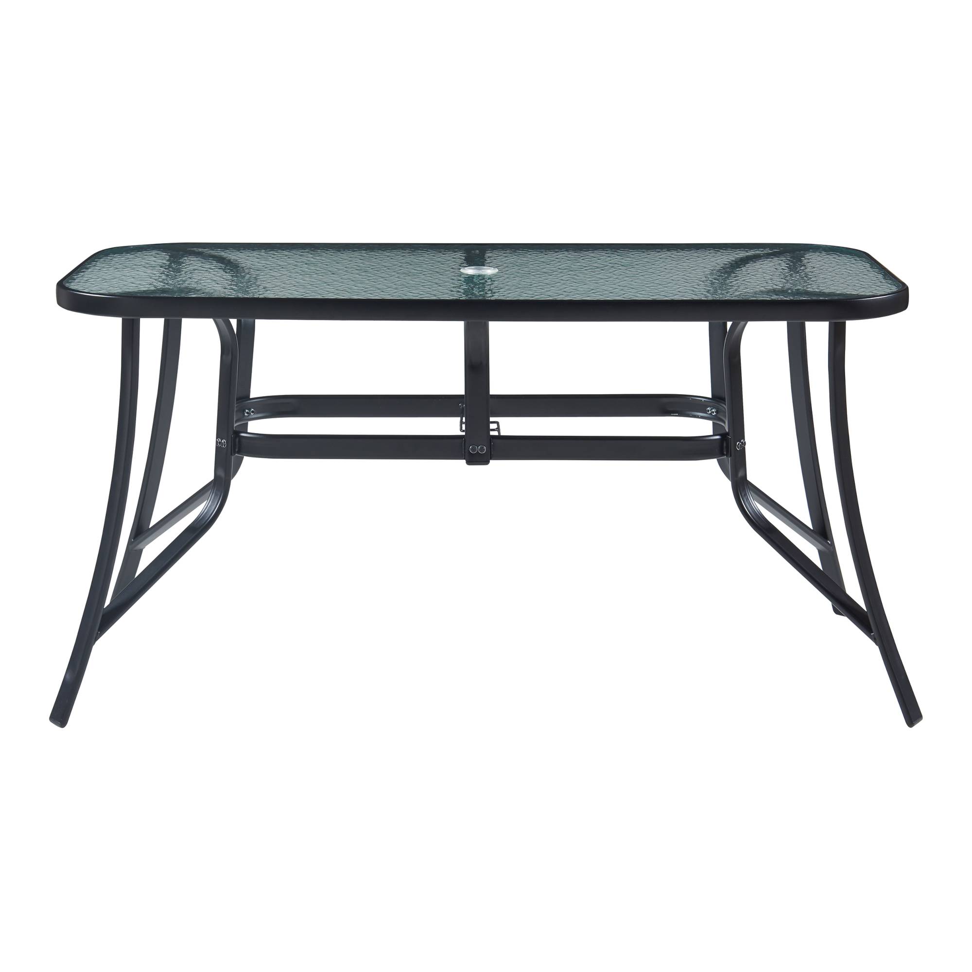 Casa.Pro - Salon de jardin 7 pièces Aradeo avec table à manger et 6 chaises acier verre trempé textilène casa.pro - Imagen 5