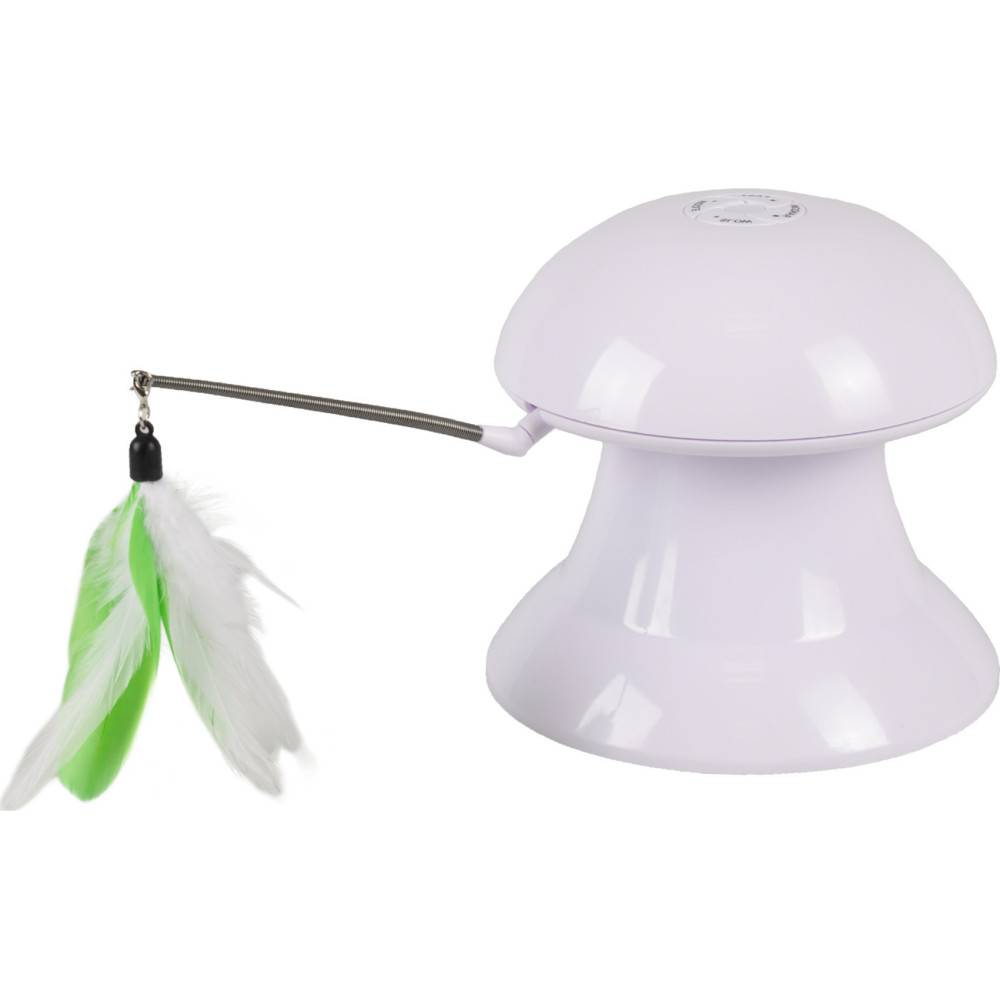 jeux 2 en 1 avec plume et pointeur lumineux pour chat. - Image 2