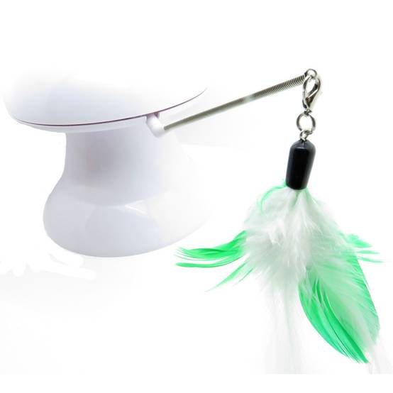 jeux 2 en 1 avec plume et pointeur lumineux pour chat. - Image 4