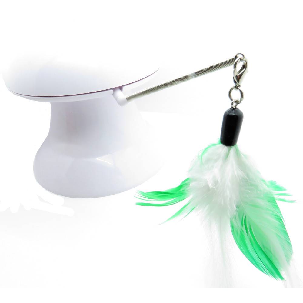 jeux 2 en 1 avec plume et pointeur lumineux pour chat. - Image 4