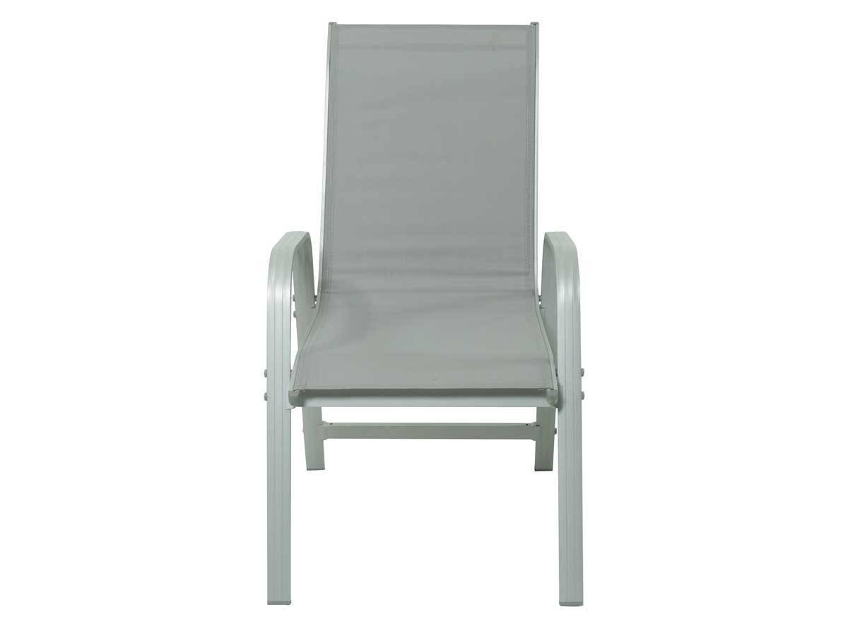 Habitat Et Jardin - Fauteuil Jardin Alu/textilène "porto" - Phoenix - Gris Clair - Lot De 2 -habitat Et Jardin - Imagen 3