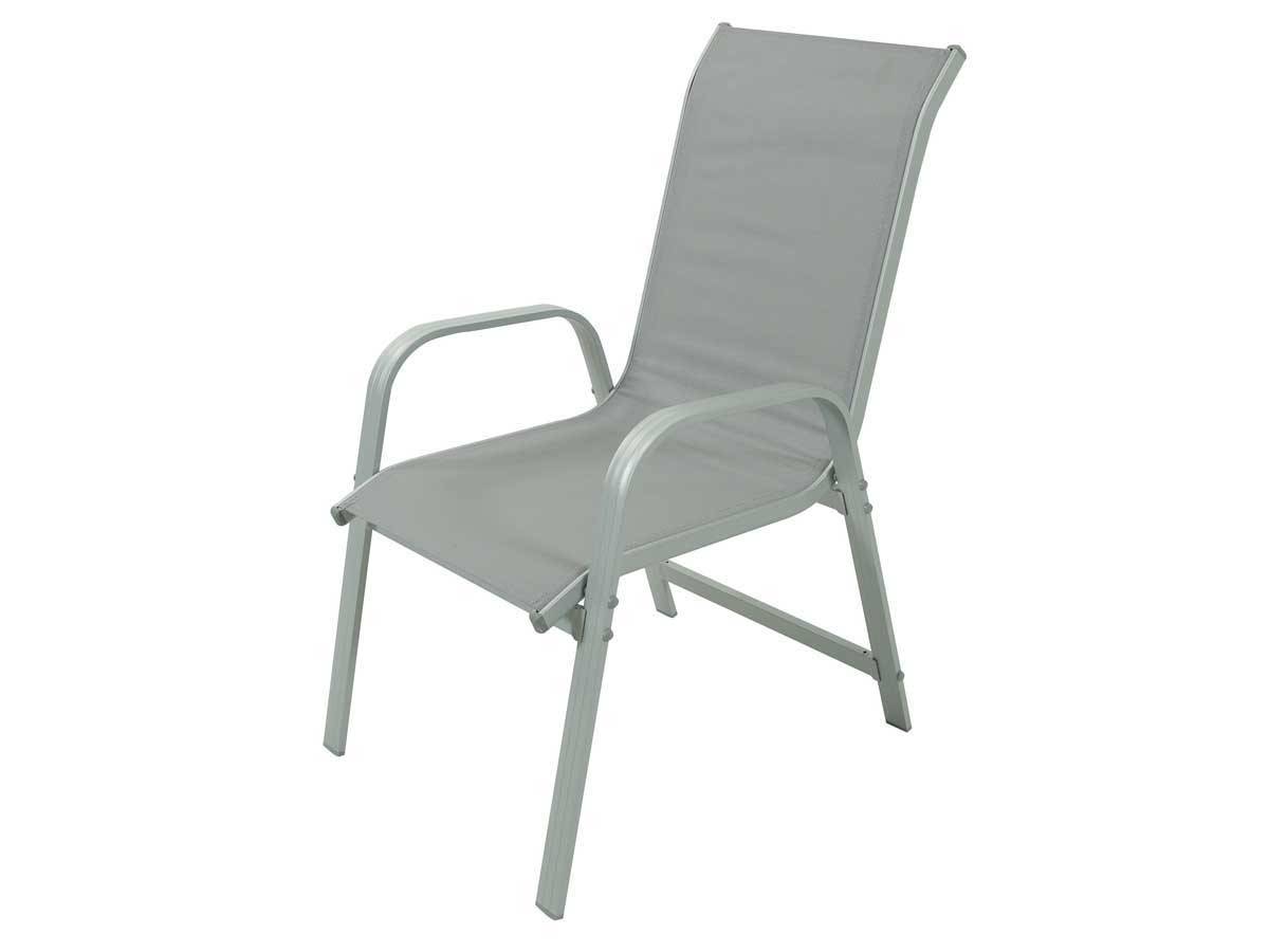 Habitat Et Jardin - Fauteuil Jardin Alu/textilène "porto" - Phoenix - Gris Clair - Lot De 2 -habitat Et Jardin - Imagen 2
