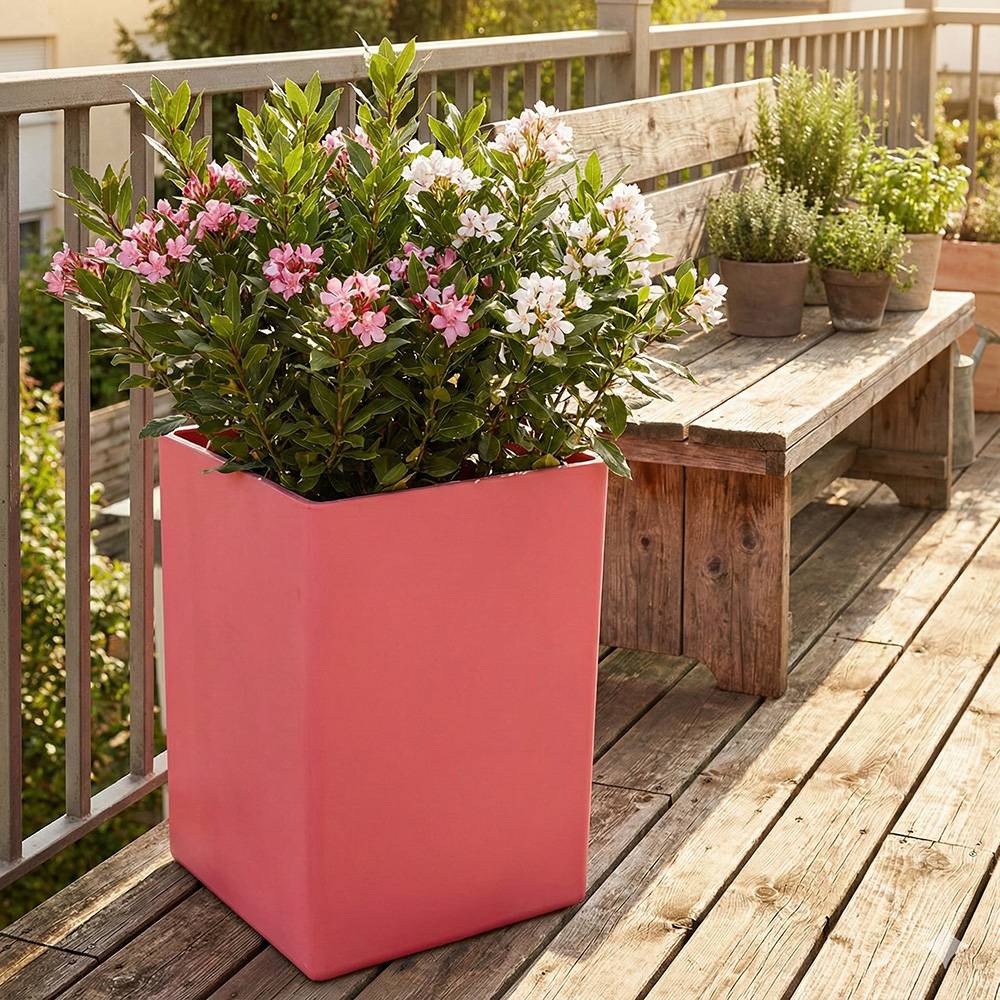 Pot de fleur carré suerte h 67 cm-plast'up rotomoulage - Image 4