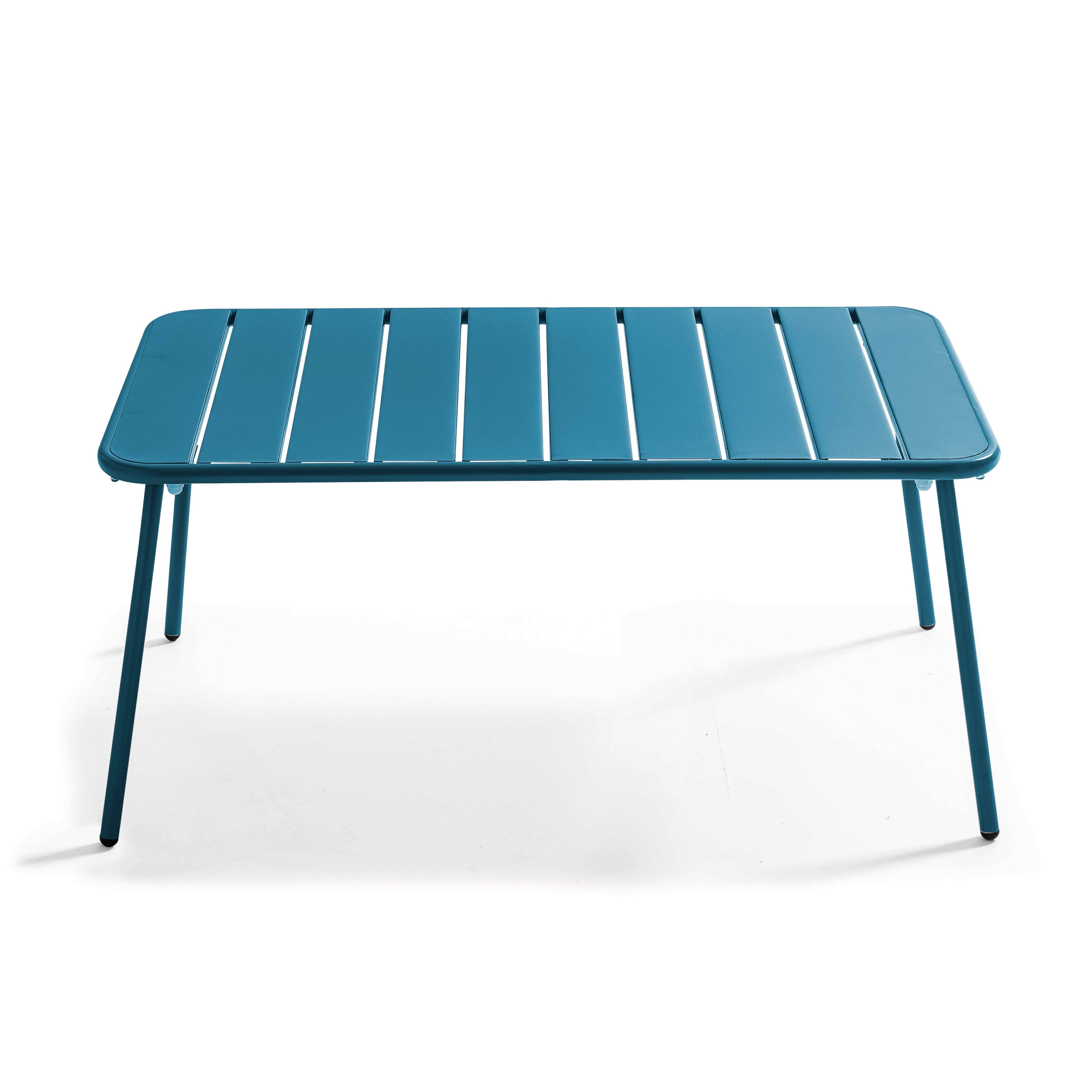 Oviala - Table basse de jardin acier bleu pacific Palavas - Oviala - Imagen 4
