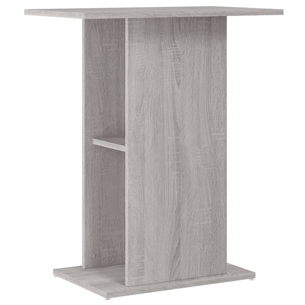 Meuble Aquarium Compact Bois avec Étagère Ouverte pour Bureau Sonoma Gris - ComfortXL Outdoor Living - Image 2