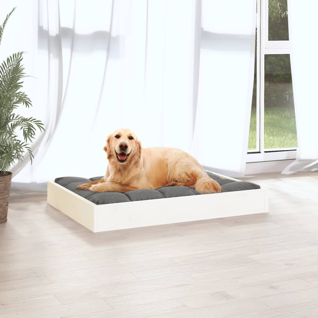 Vidaxl - Lit pour chien Blanc 71,5x54x9 cm Bois de pin solide vidaXL 820857 - Imagen 3