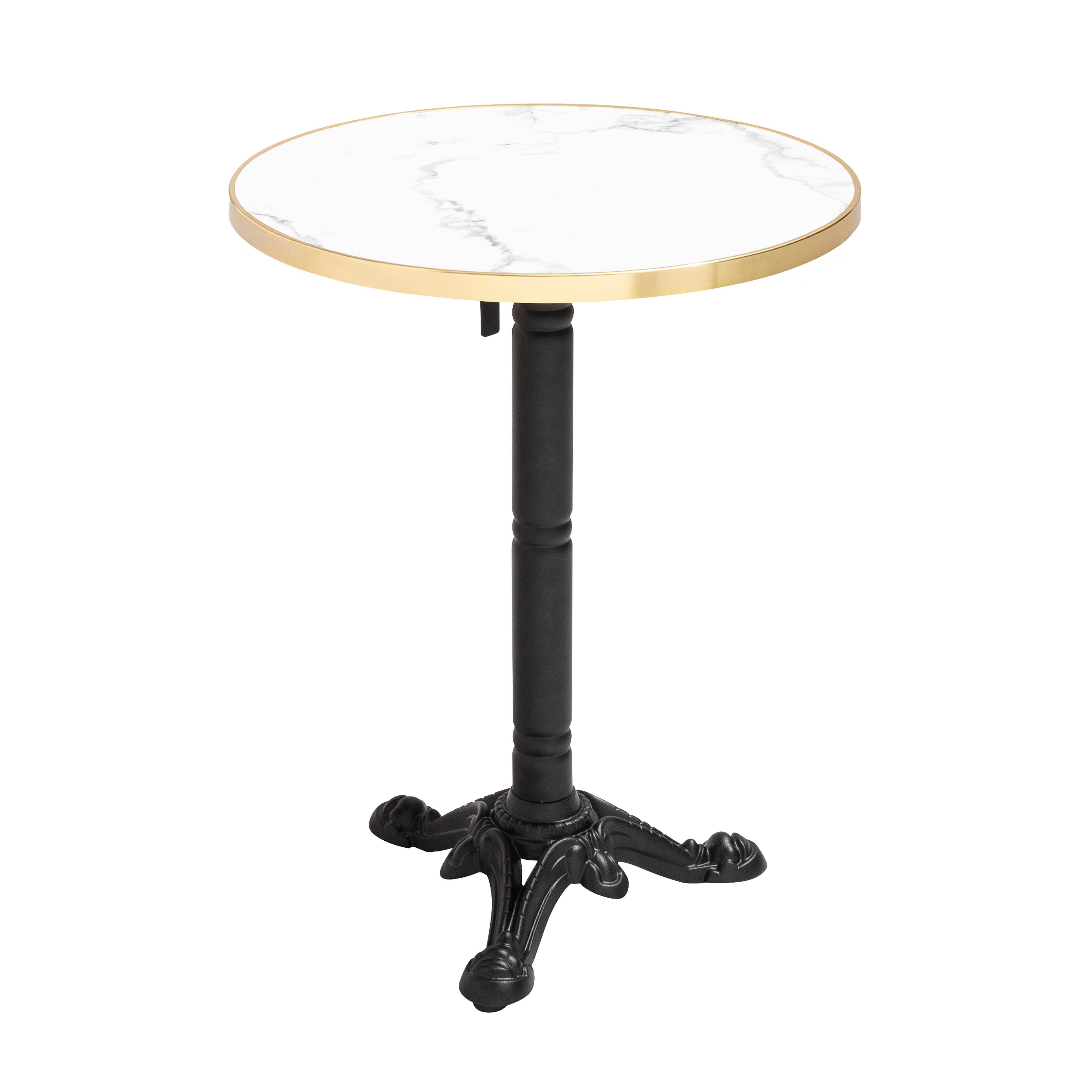 Oviala - Ensemble table de terrasse inclinable marbre blanc et 2 chaises rouge Montmartre - Oviala - Image 2
