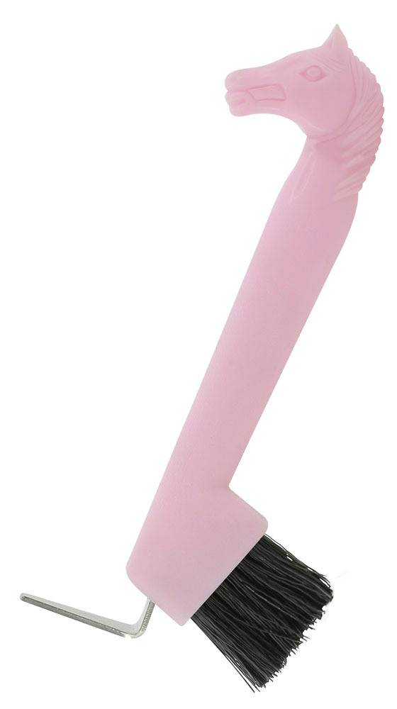 Cure pieds Tête de Cheval - Brosse de nettoyage intégrée - Rose