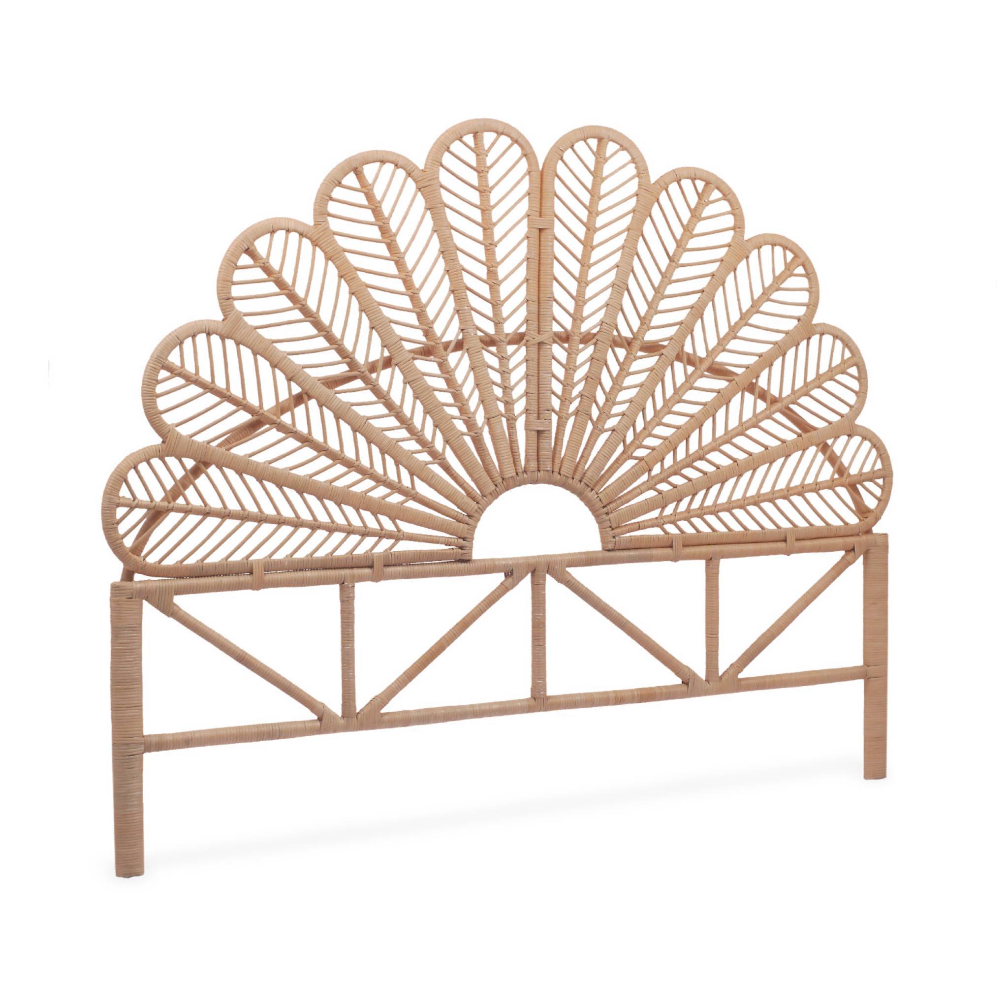 Tête de lit en rotin naturel  L 140 x P6 x H115cm | sweeek - Image 2