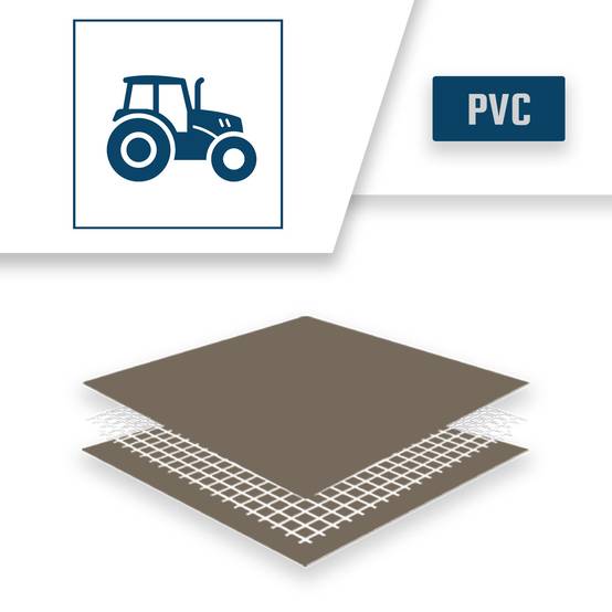 Bâche Agricole 3x5 m LP640AG Taupe - Garantie 8 ans - Bâche PVC étanche de protection pour Matériel agricole TECPLAST - Imagen 5