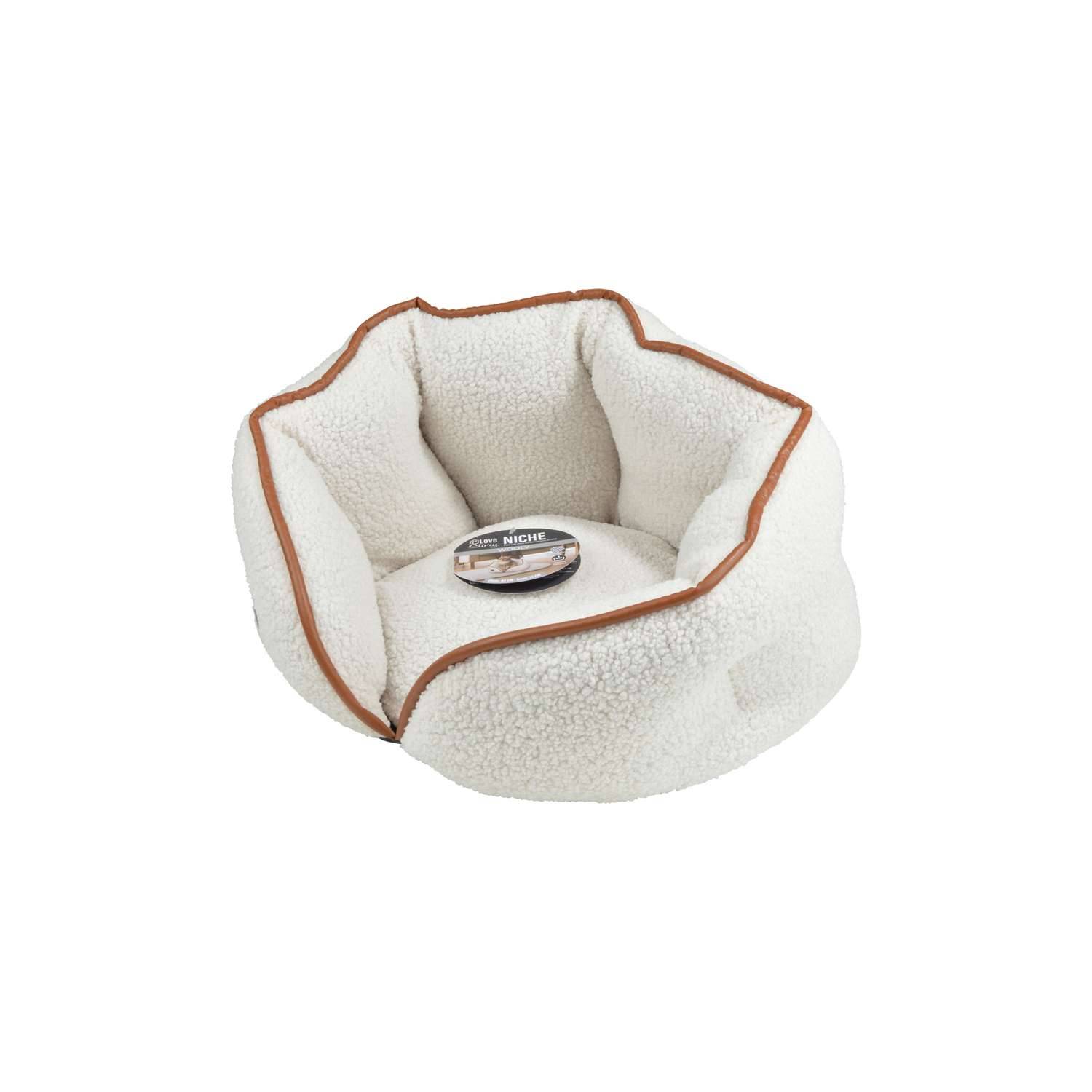 Love Story - Panier Pattenrond en laine bouclée pour chat et chien - Ecru - Love Story - Image 6