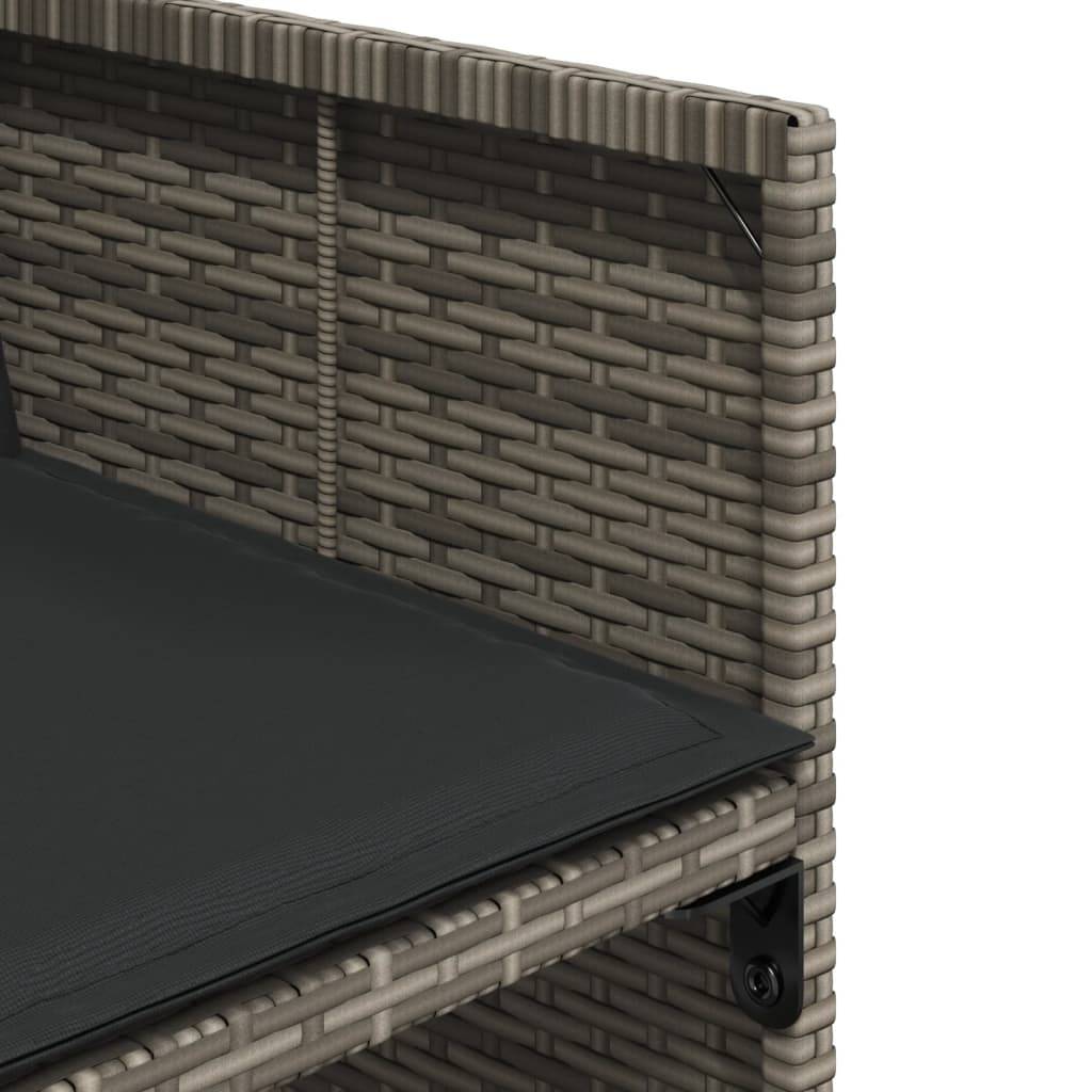 Vidaxl - Ensemble à manger de jardin 5 pcs coussins gris résine tressée vidaXL 3211076 - Image 5