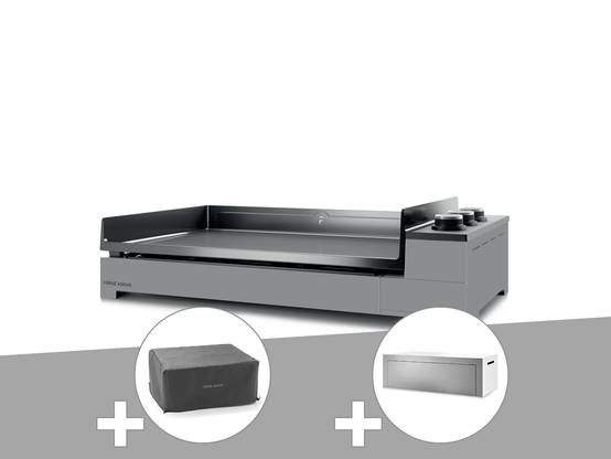 Forge Adour - Plancha gaz Premium 75 acier avec housse et couvercle pour plancha - Forge Adour