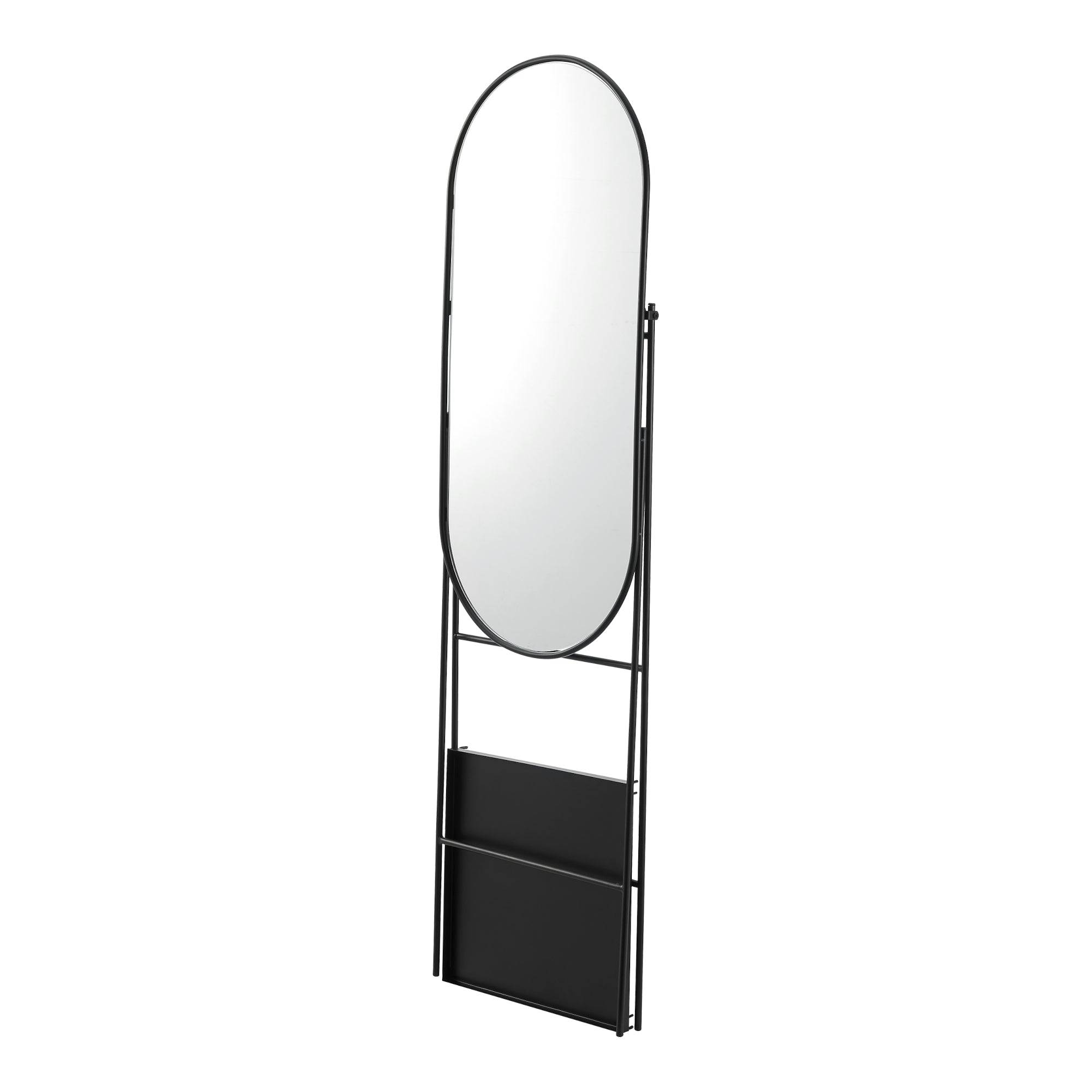 Helloshop26 - Miroir sur pied 160 x 46 x 50 cm noir - Imagen 3