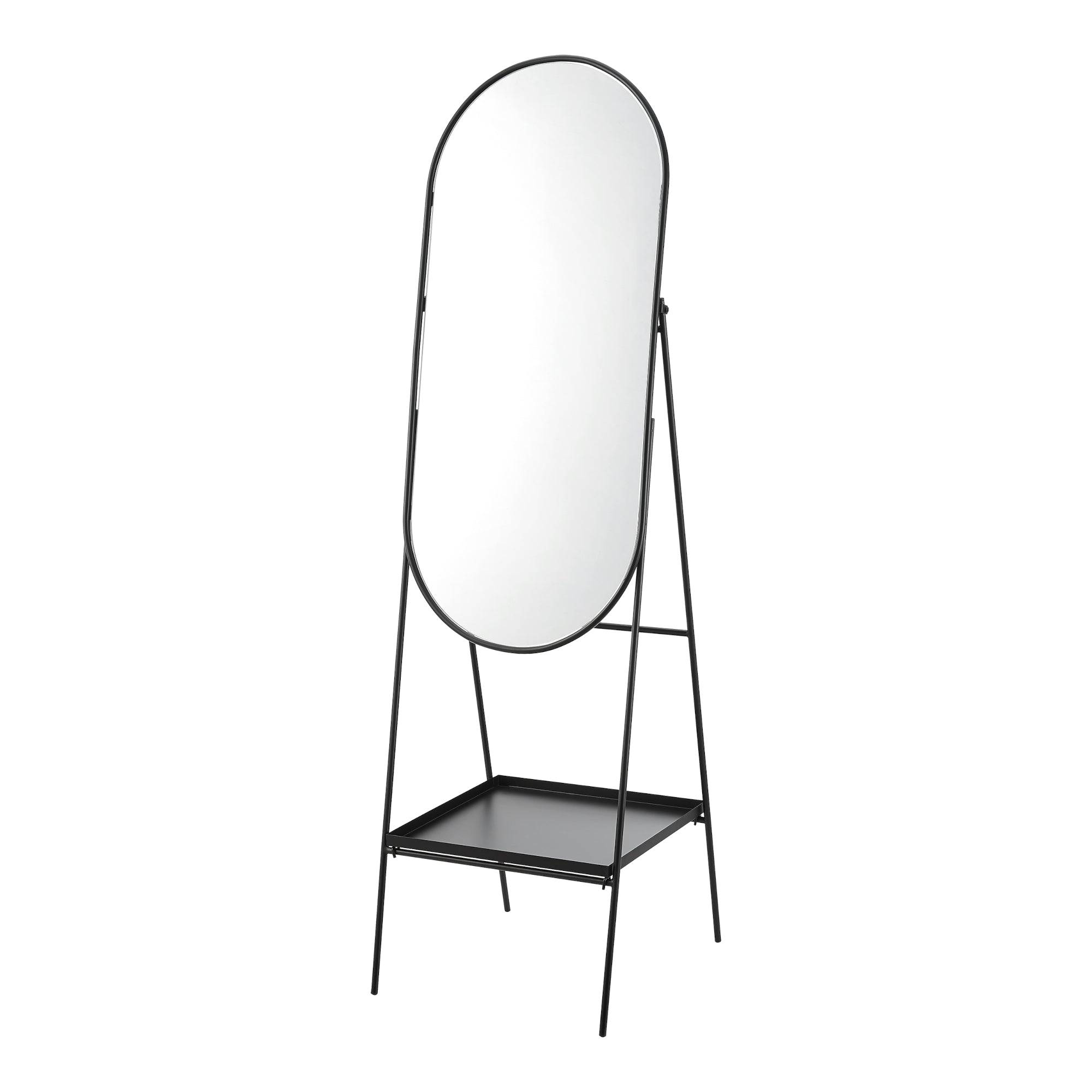 Helloshop26 - Miroir sur pied 160 x 46 x 50 cm noir - Imagen 1