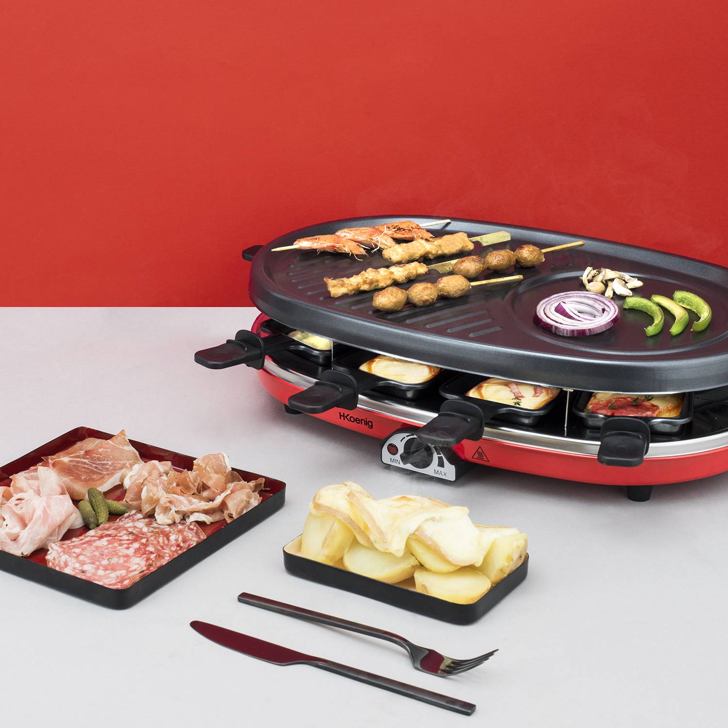 H.Koenig - Appareil à raclette 4 en 1 - RP418 H.Koenig - Imagen 8