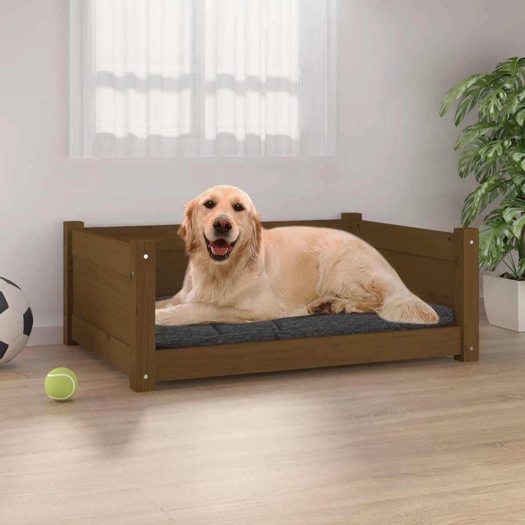 Vidaxl - Lit pour chien Marron miel 75,5x55,5x28 cm Bois de pin solide vidaXL 821455 - Imagen 1