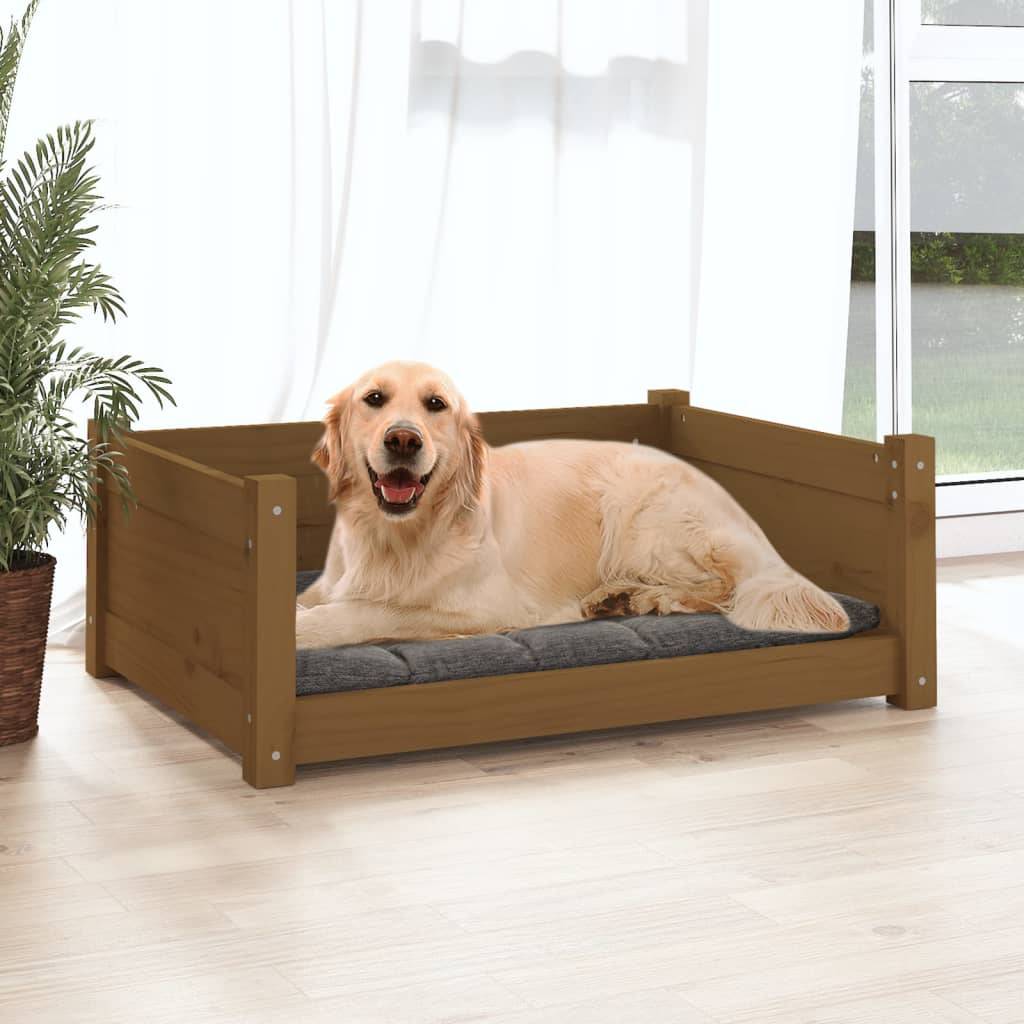 Vidaxl - Lit pour chien Marron miel 75,5x55,5x28 cm Bois de pin solide vidaXL 821455 - Imagen 4