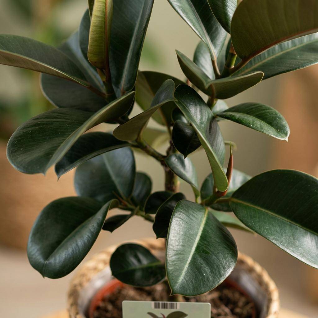 Caoutchouc - Ficus Elastica Cloe - Pot de 19cm - Hauteur 65cm - Panier - Plantes d'intérieur - Image 4