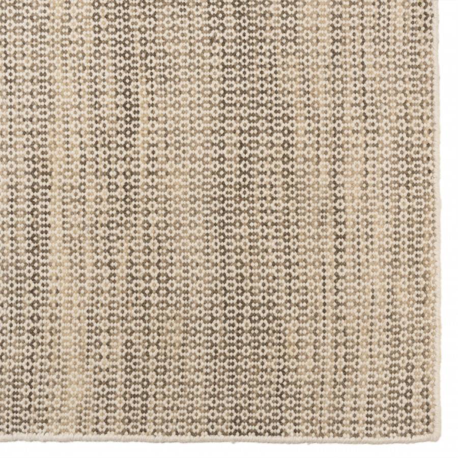 Macabane - QUENTIN - Tapis rect. 160x230cm en laine tissée couleur blanc et kaki - Imagen 4
