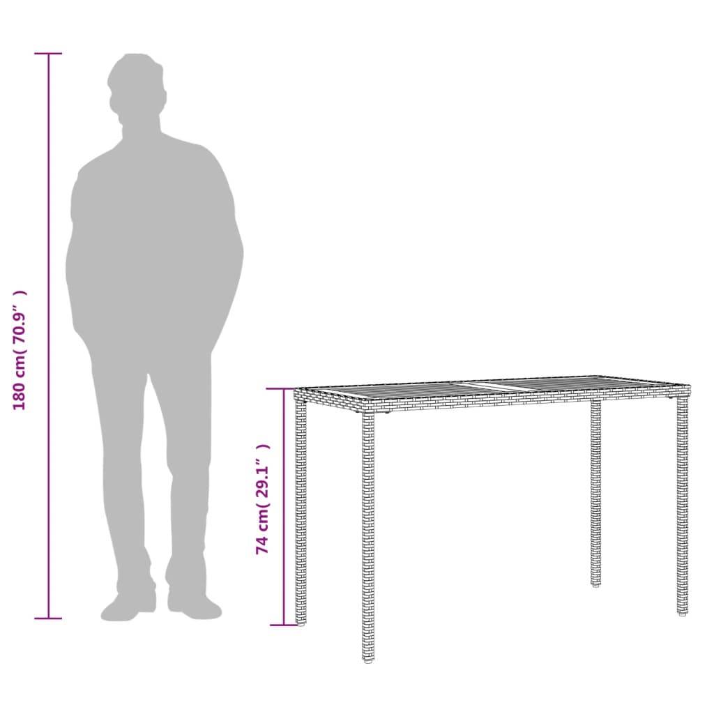PANGIVO - Table de jardin bois d'acacia noir 115 x 54 x 74 cm - PANGIVO - Image 9