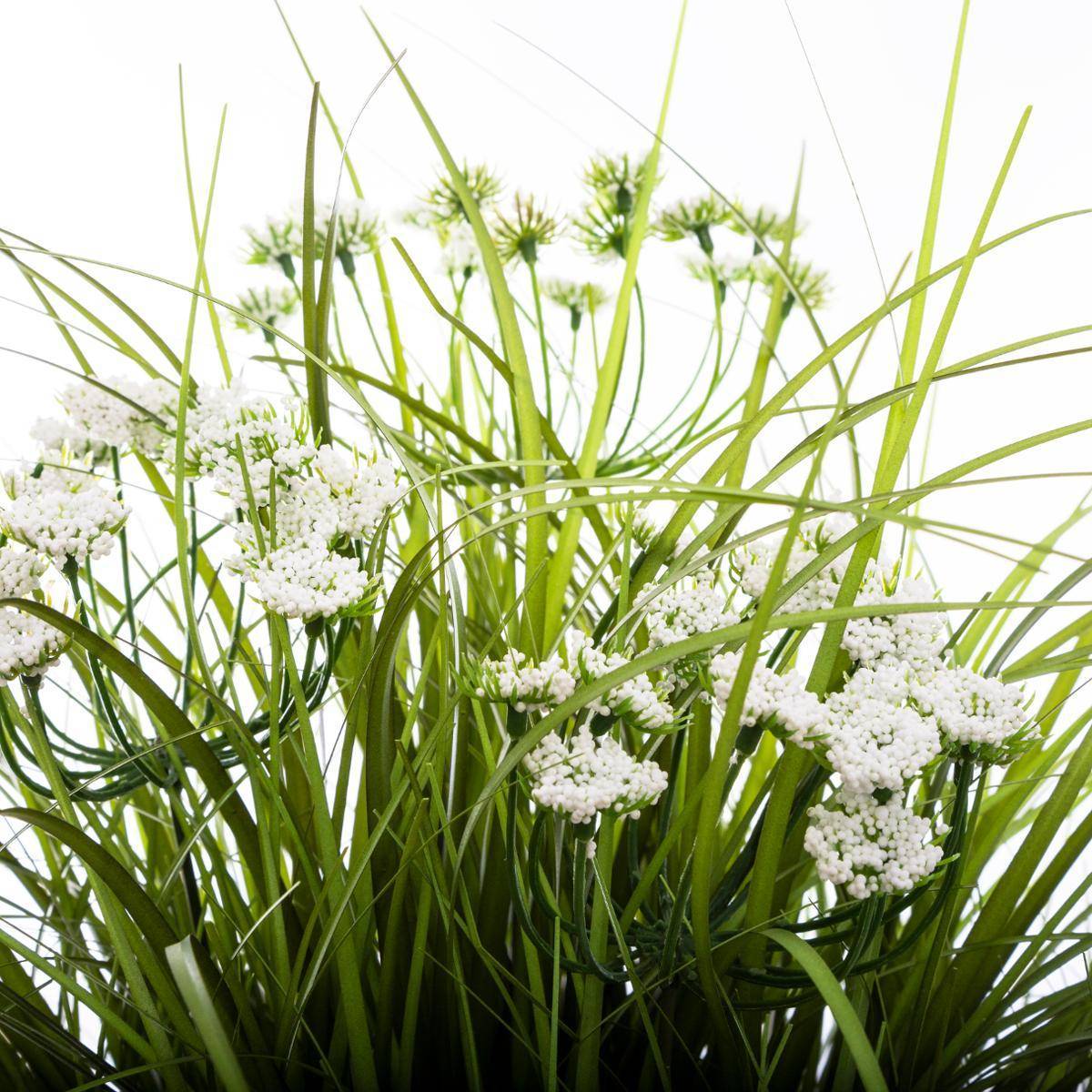 Atmosphera - Herbes folles artificielles pot ciment H40cm - Atmosphera Créateur d'intérieur - Imagen 3