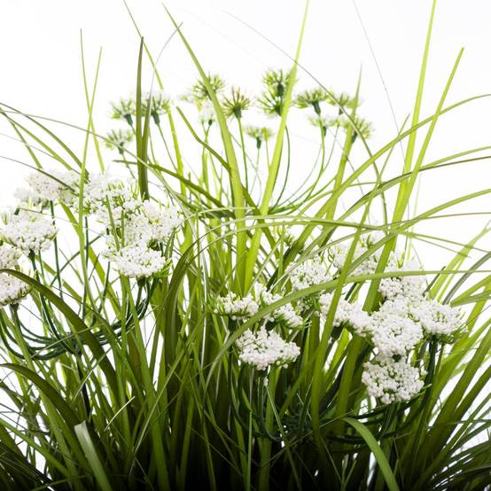 Atmosphera - Herbes folles artificielles pot ciment H40cm - Atmosphera Créateur d'intérieur - Image 2
