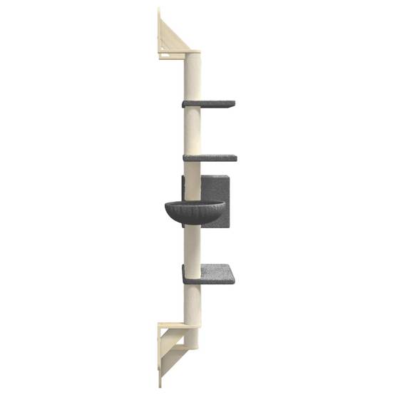Arbre à chat mural - Arbre à grimper pour chat - Tour à chat avec griffoir gris foncé 180 cm - Image 5