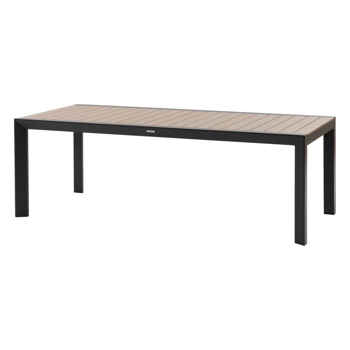 Hesperide - Table de jardin "Évasion" effet bois honey & graphite 8 places lates en aluminium - Hespéride - Image 2