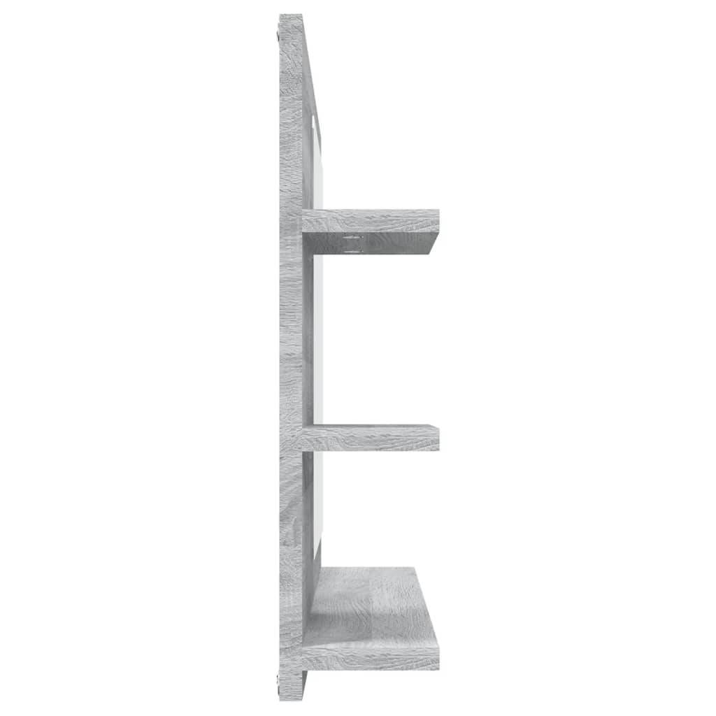 Helloshop26 - Miroir de bain 60 x 10,5 x 45 cm bois d'ingénierie gris - Imagen 3