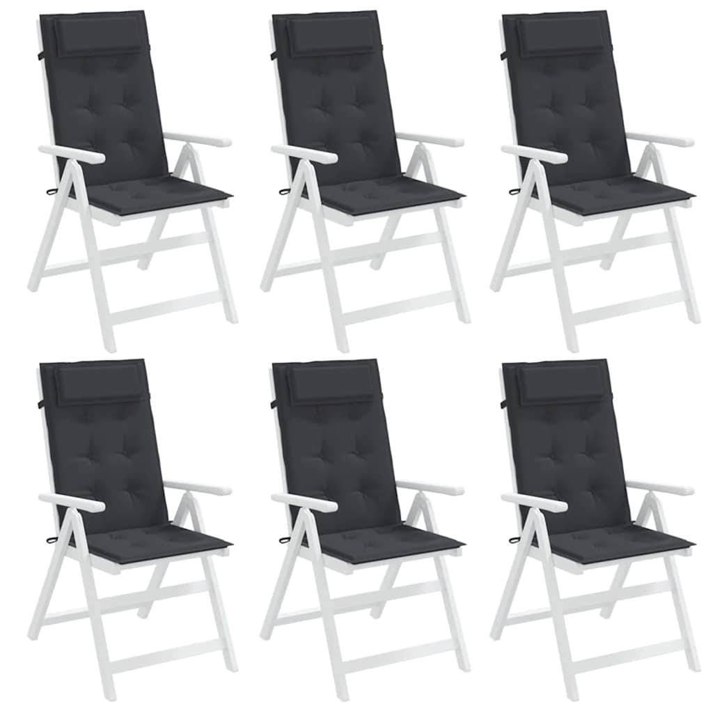 ComfortXL - Lot de 6 Coussins pour Chaise de Jardin Dossier Haut Tissu Oxford Imperméable Salon de Jardin Noir 120x50cm – ComfortXL Outdoor Living - Image 4