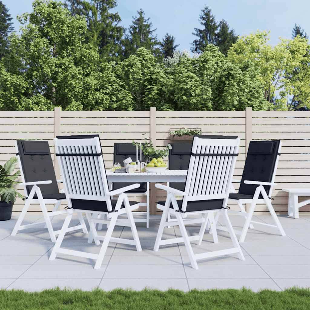ComfortXL - Lot de 6 Coussins pour Chaise de Jardin Dossier Haut Tissu Oxford Imperméable Salon de Jardin Noir 120x50cm – ComfortXL Outdoor Living - Image 1