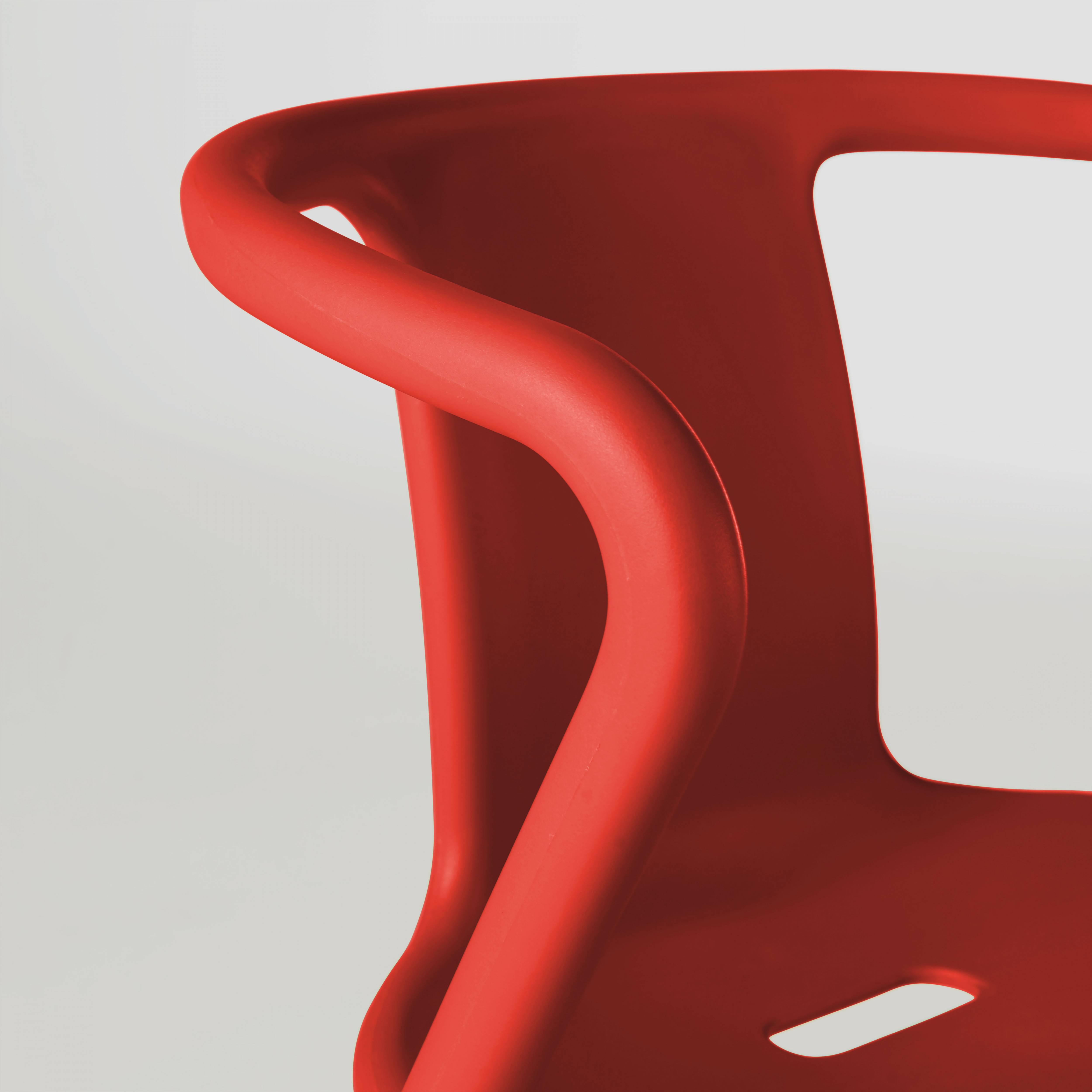 Oviala - Fauteuil en plastique rouge - Oviala - Imagen 4