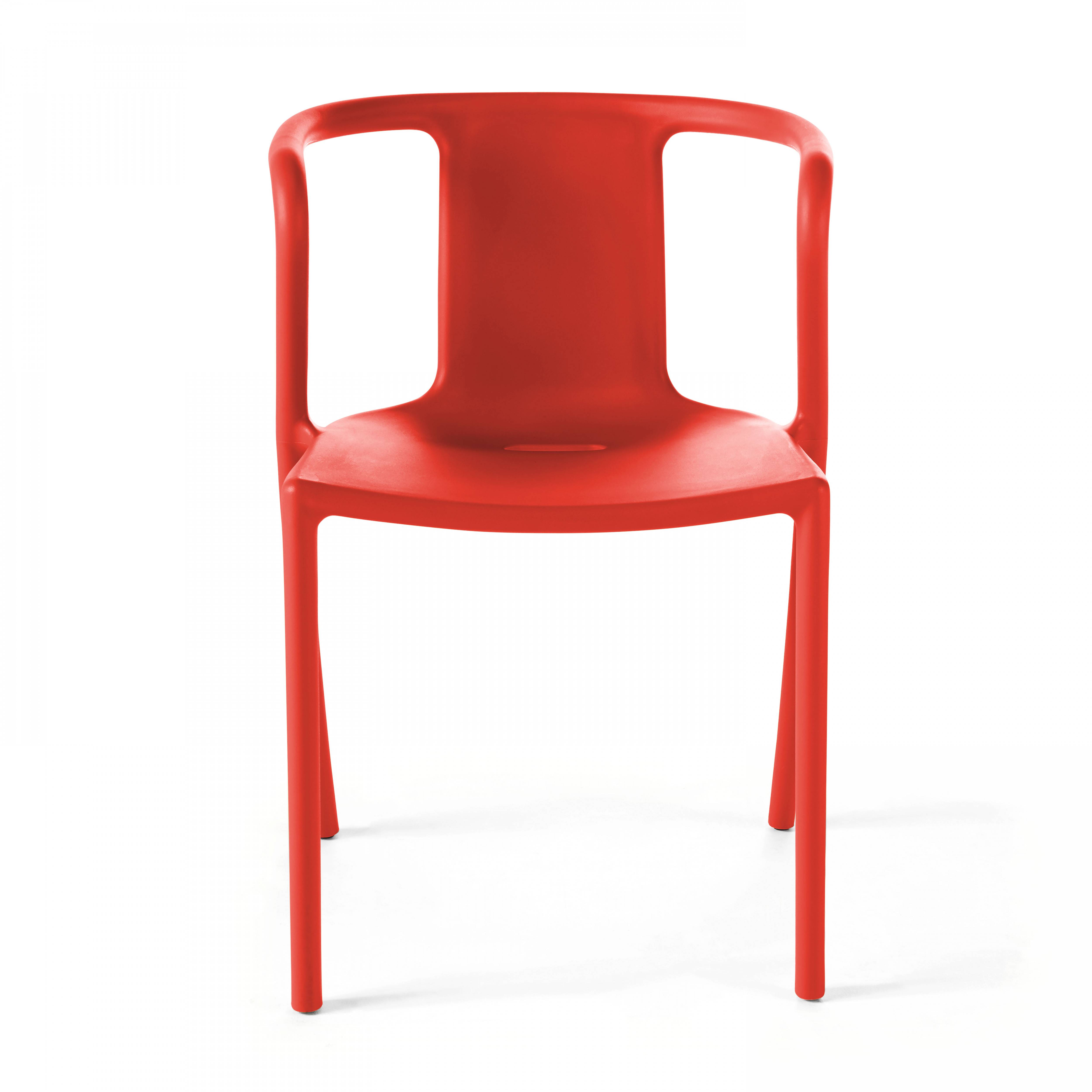 Oviala - Fauteuil en plastique rouge - Oviala - Imagen 3
