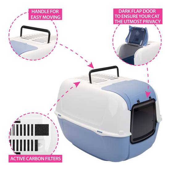 Ferplast - Ferplast PRIMA CABRIO litière fermée chat chats filtre à charbon - Imagen 5
