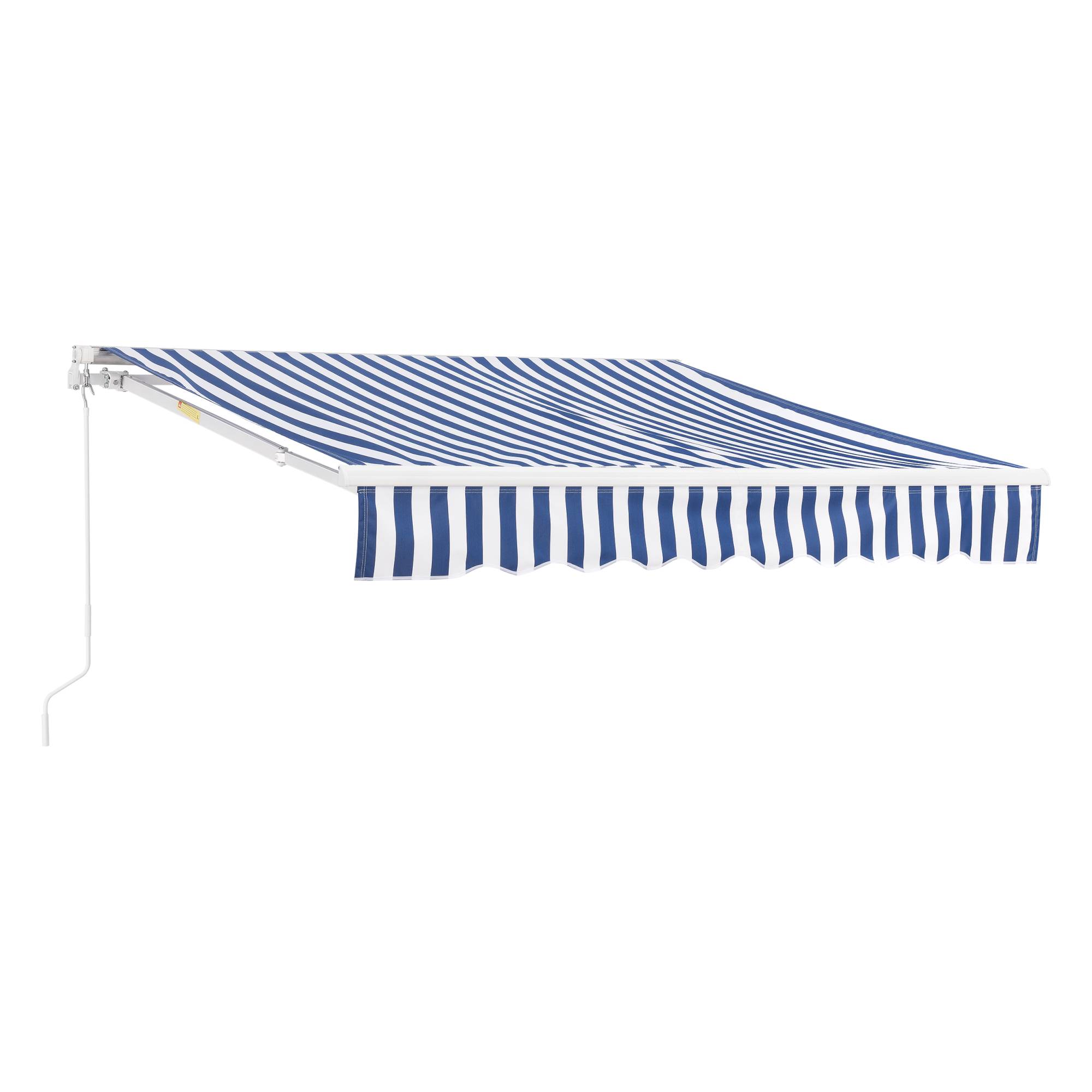 Store Banne Bitonto avec Manivelle 300 x 250 cm Bleu Blanc [en.casa] - Imagen 1