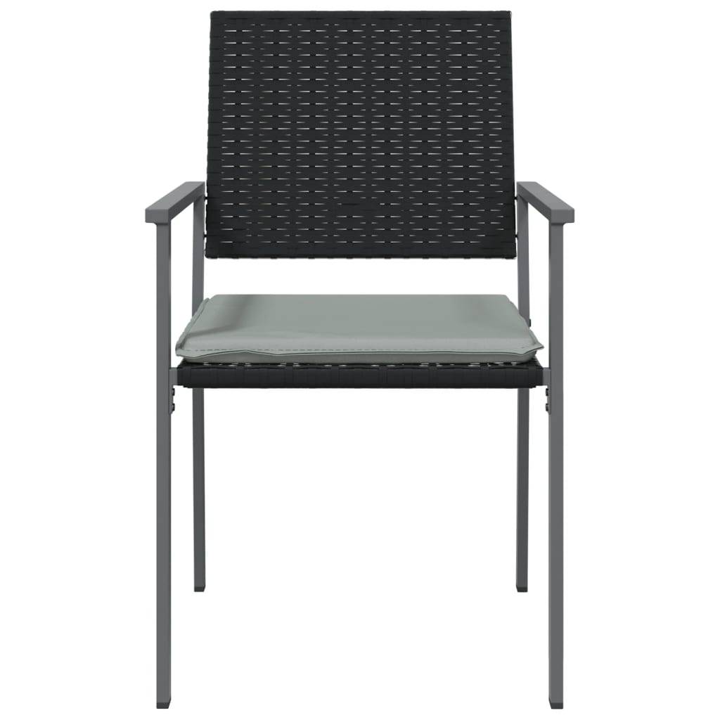 PANGIVO - Chaises de jardin rotin noir avec coussins 54 x 62,5 x 89 cm - PANGIVO - Image 4