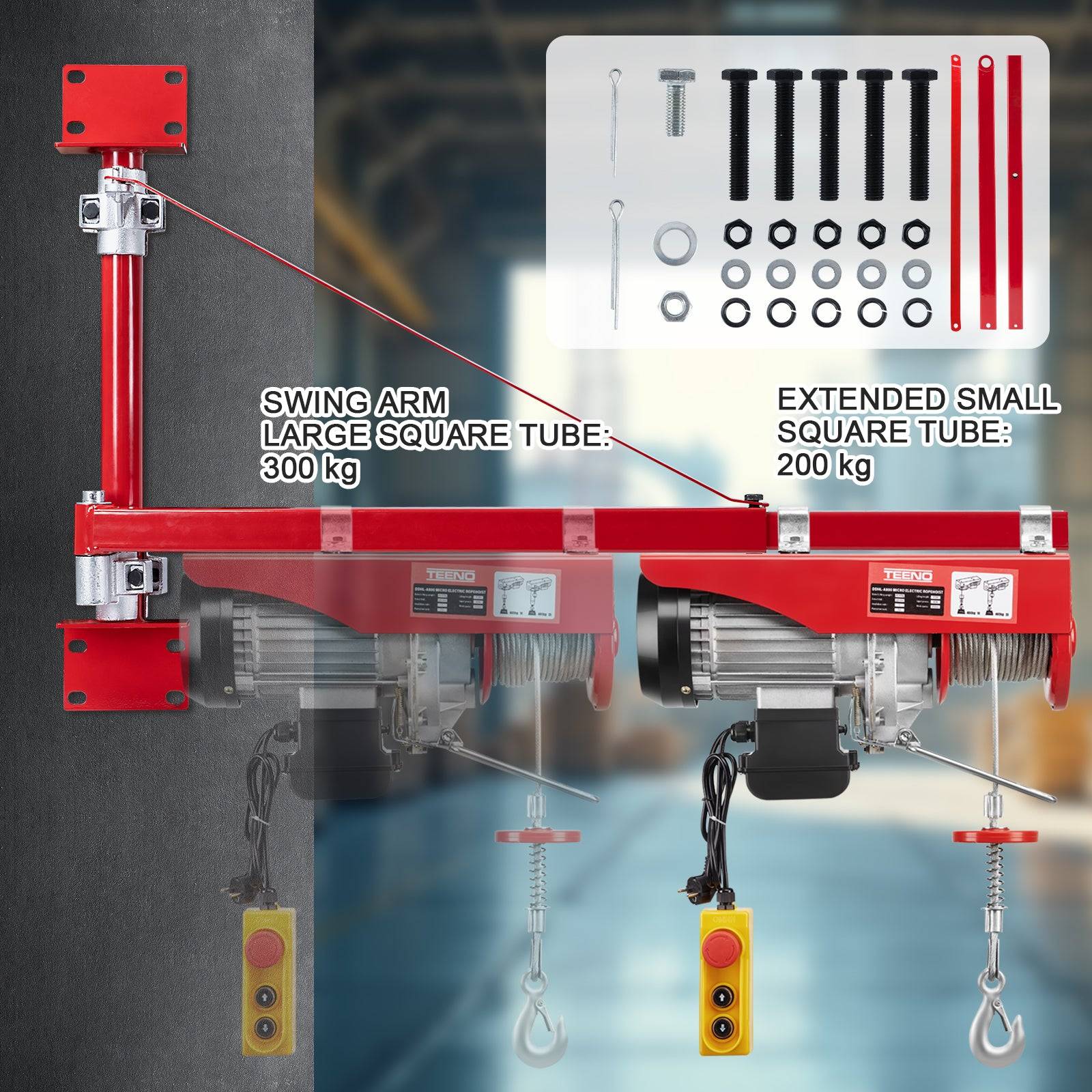 Treuil Electrique et Bras de support de palan électrique,Chevre de Levage 220v 1200W - Image 5