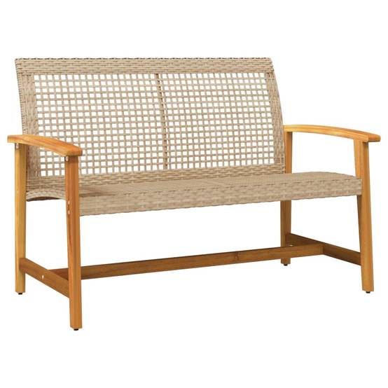 5 pcs salon de jardin - Mobilier d'extérieur - Mobilier de jardin beige résine tressée et bois d'acacia - Image 4