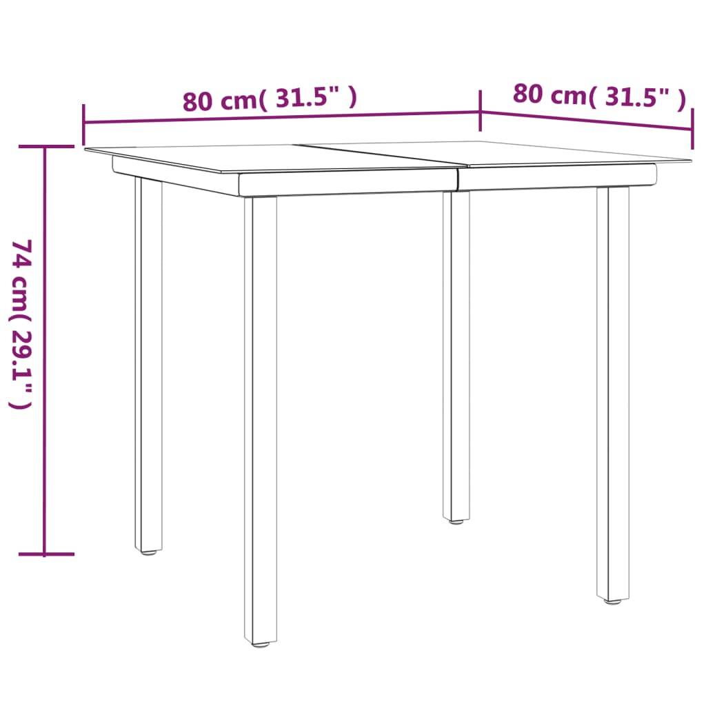 Salon de jardin 2 personnes résine tressée chaises bois table verre beige – ComfortXL Outdoor Living - Image 9