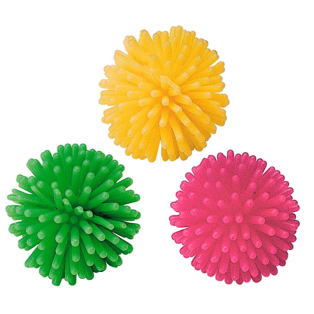 Ferplast - Balle jouet caoutchouc souple plusieurs couleurs pour chat chats Ferplast PA 5402 trois pièces