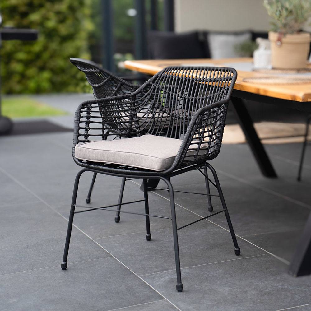 Chaise de jardin HOME DELUXE TARA - 63 x 60 x 82 cm - 2er Set - Image 2