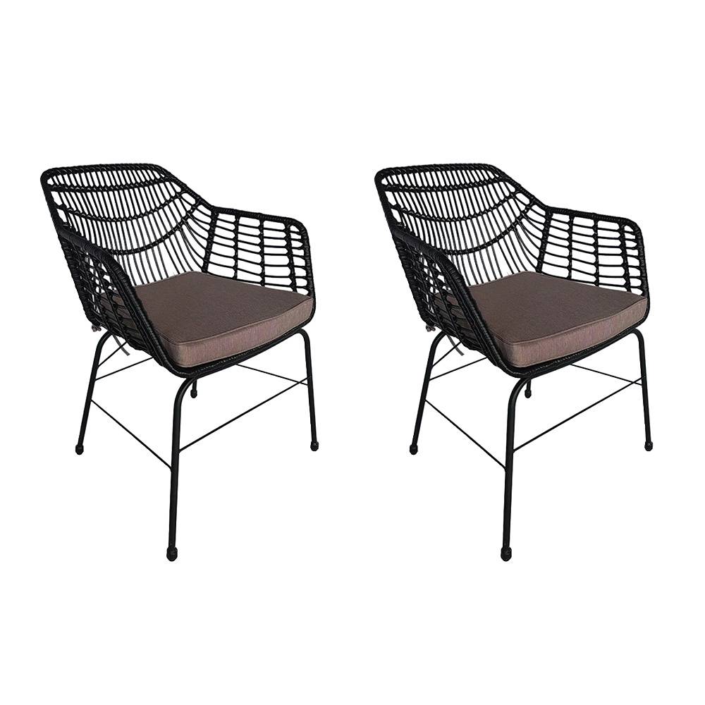 Chaise de jardin HOME DELUXE TARA - 63 x 60 x 82 cm - 2er Set - Image 1